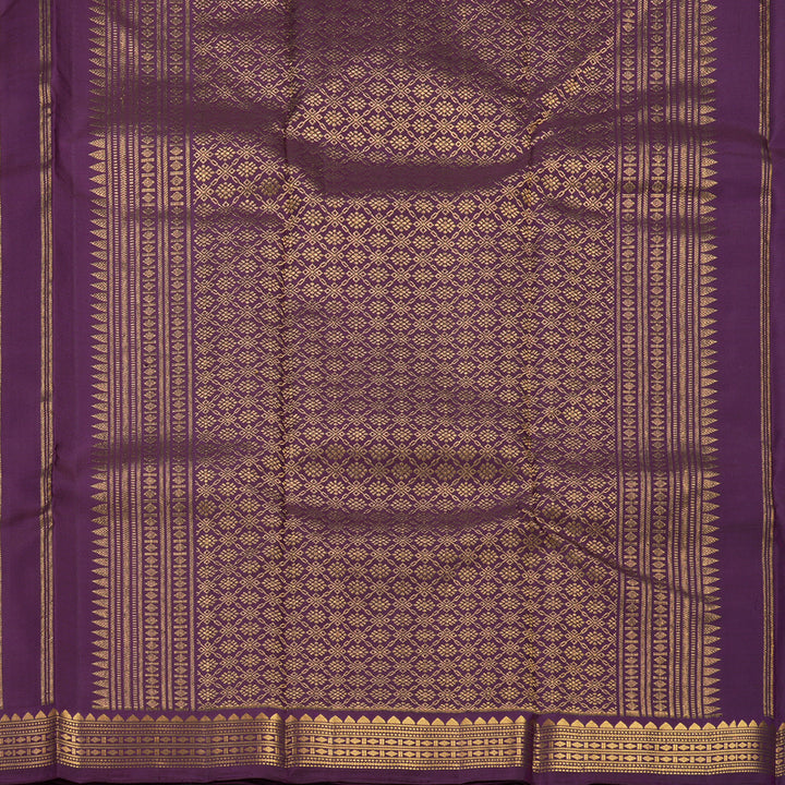 Hayagrivas Handloom Purple Kanjivaram Silk Saree KBF656G5-10