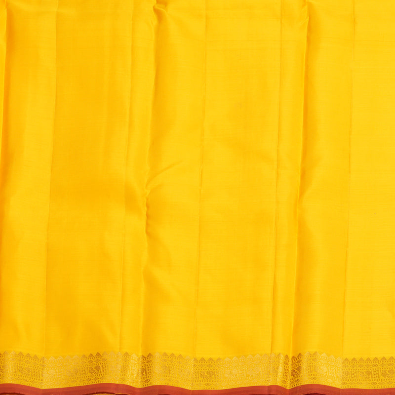 Hayagrivas Handloom Lemon Yellow Kanjivaram Silk Saree KBF656G5-6