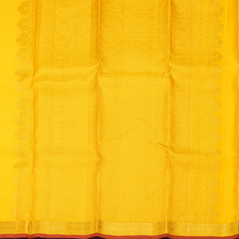 Hayagrivas Handloom Lemon Yellow Kanjivaram Silk Saree KBF656G5-6