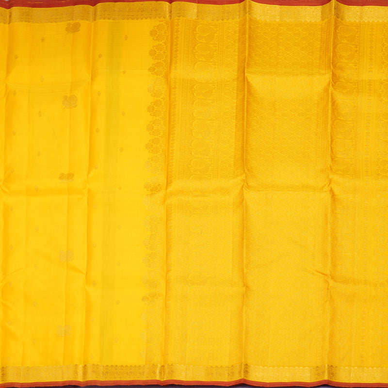 Hayagrivas Handloom Lemon Yellow Kanjivaram Silk Saree KBF656G5-6