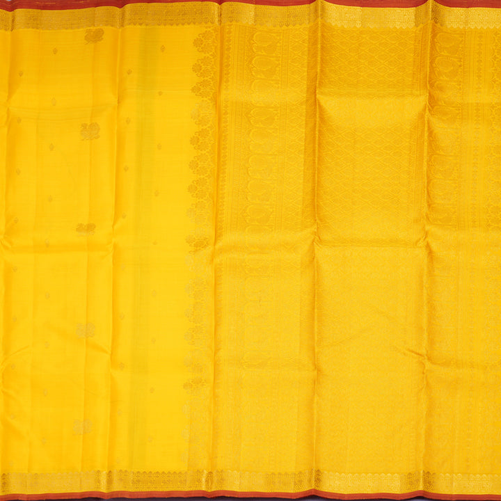 Hayagrivas Handloom Lemon Yellow Kanjivaram Silk Saree KBF656G5-6