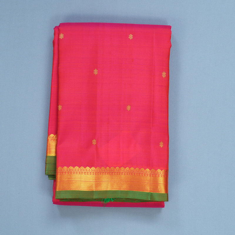 Hayagrivas Handloom Pink Kanjivaram Silk Saree KBF656G5-8