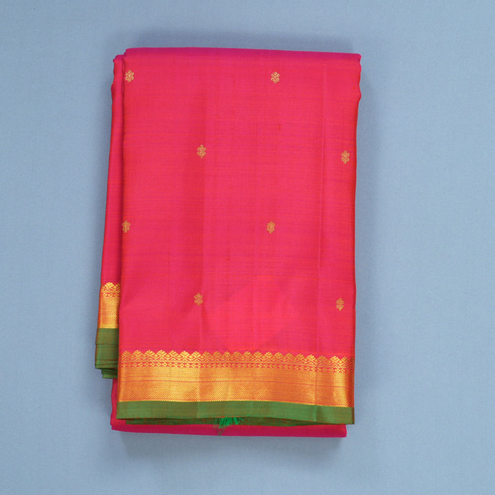 Hayagrivas Handloom Pink Kanjivaram Silk Saree KBF656G5-8