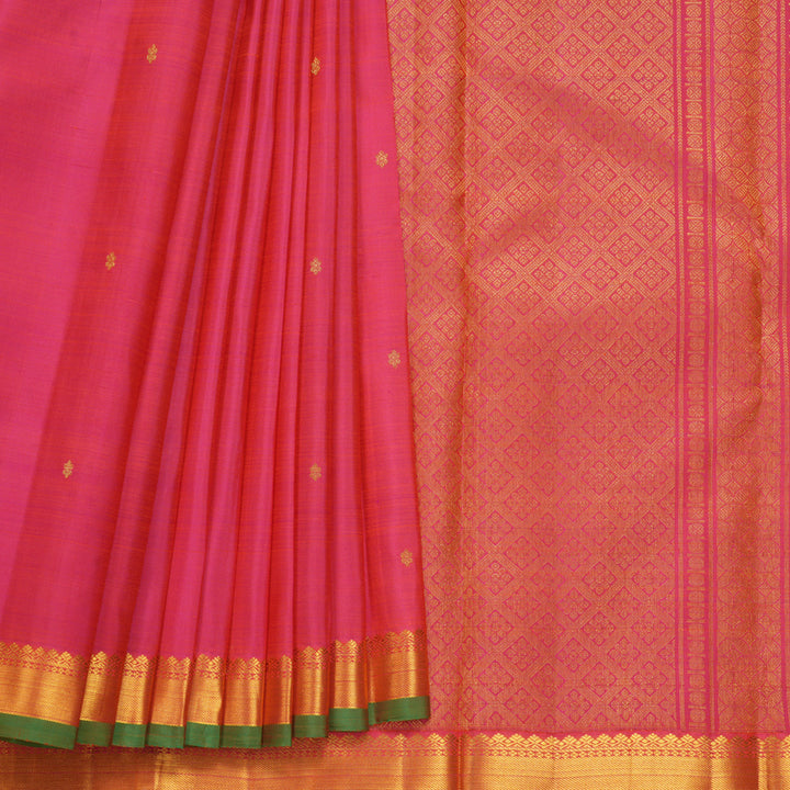 Hayagrivas Handloom Pink Kanjivaram Silk Saree KBF656G5-8