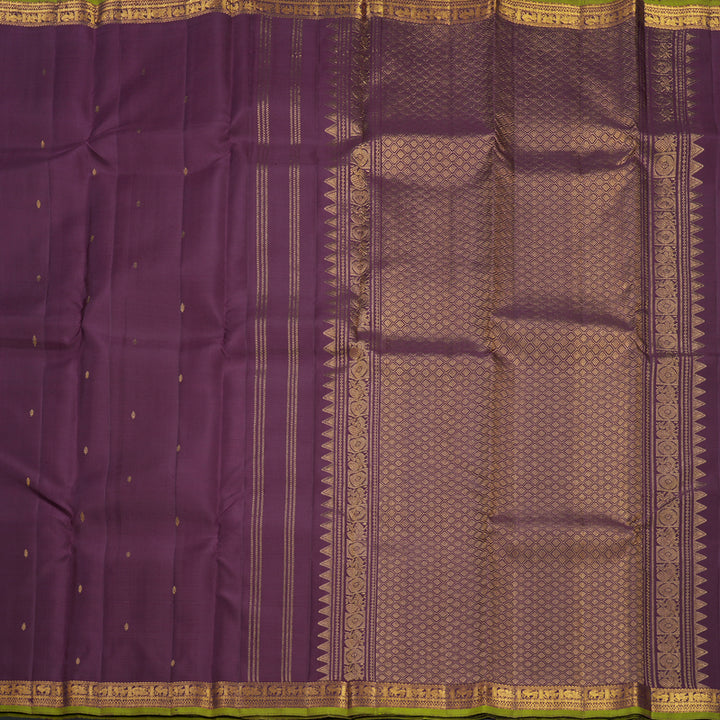 Hayagrivas Handloom Wine Kanjivaram Silk Saree KBF656G5-9