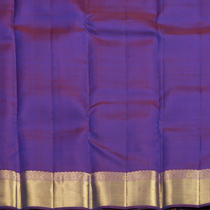 Hayagrivas Handloom Mayilkazhuthu Kanjivaram Silk Saree with Purple Border KBF656G7-1