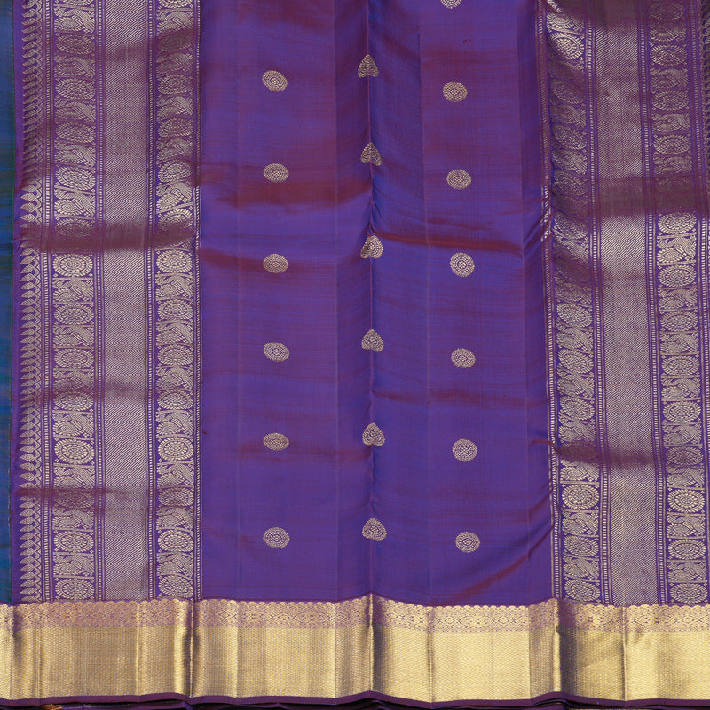 Hayagrivas Handloom Mayilkazhuthu Kanjivaram Silk Saree with Purple Border KBF656G7-1