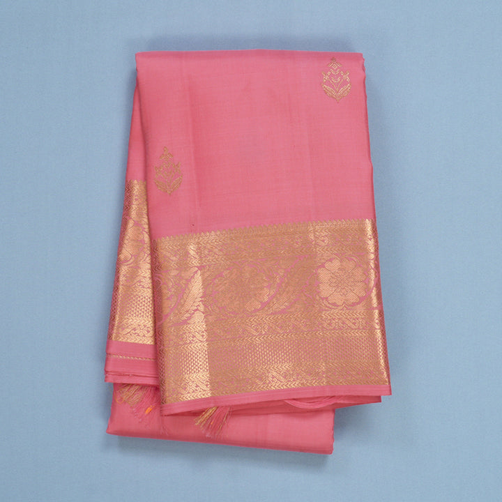 Hayagrivas Handloom Rose Pink Kanjivaram Silk Saree KBF656G7-2
