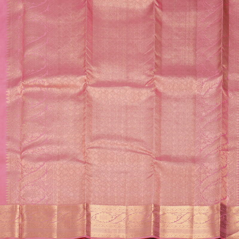Hayagrivas Handloom Rose Pink Kanjivaram Silk Saree KBF656G7-2