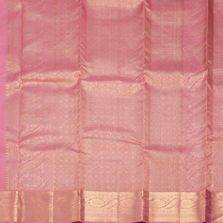 Hayagrivas Handloom Rose Pink Kanjivaram Silk Saree KBF656G7-2