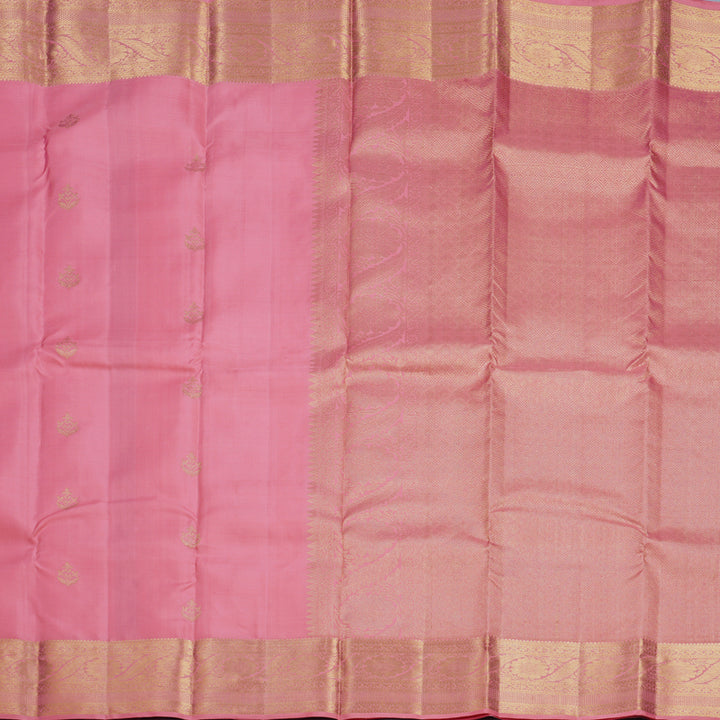 Hayagrivas Handloom Rose Pink Kanjivaram Silk Saree KBF656G7-2