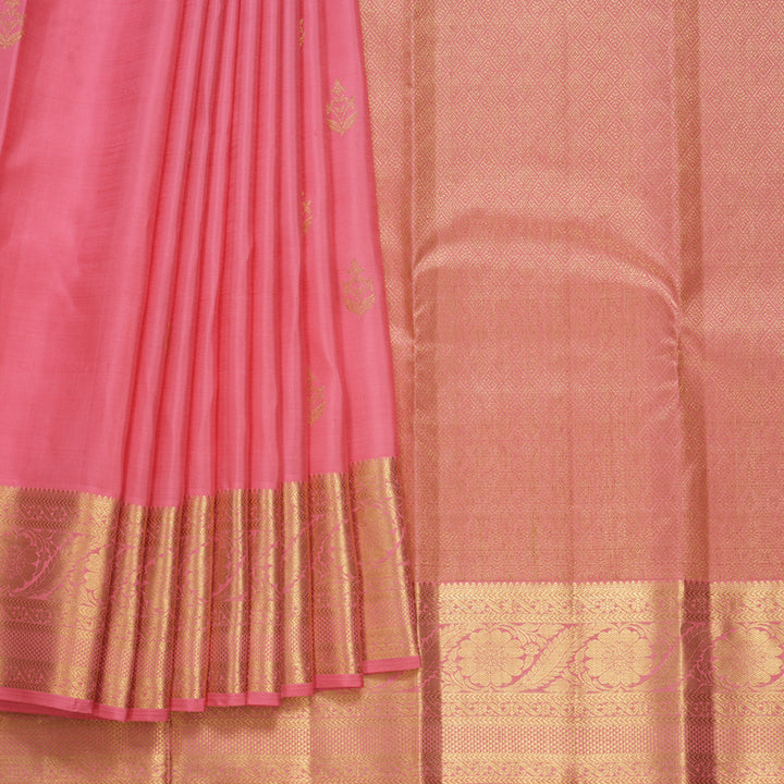 Hayagrivas Handloom Rose Pink Kanjivaram Silk Saree KBF656G7-2
