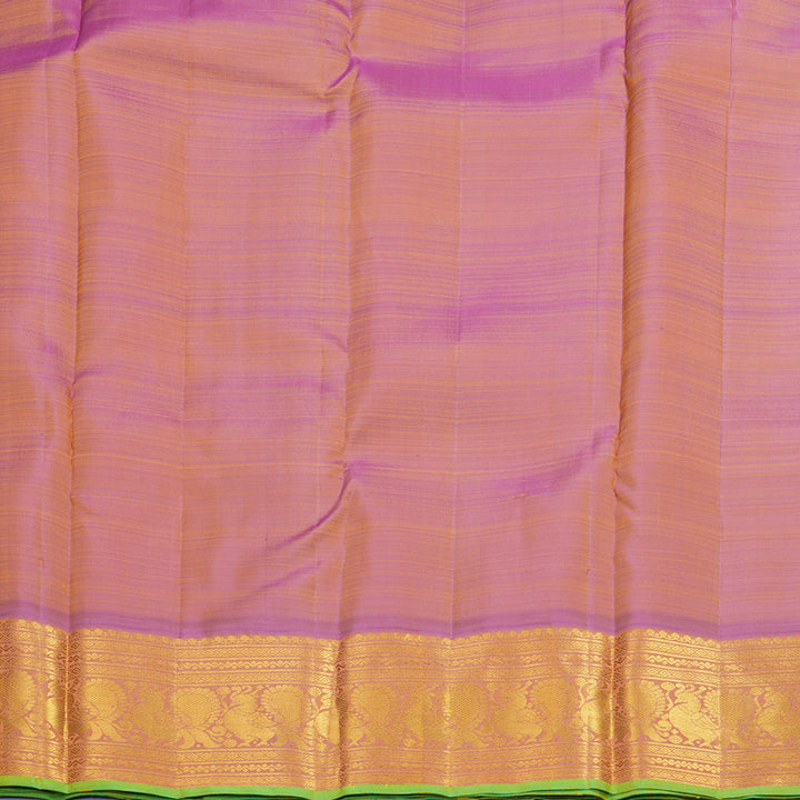 Hayagrivas Handloom Mambazham Yellow Kanjivaram Silk Saree with Purple Border KBF656G7-5