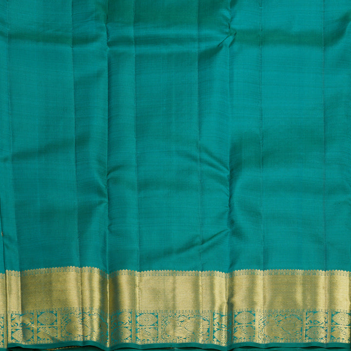 Hayagrivas Handloom Peacock Green Kanjivaram Silk Saree KBF656G7-6