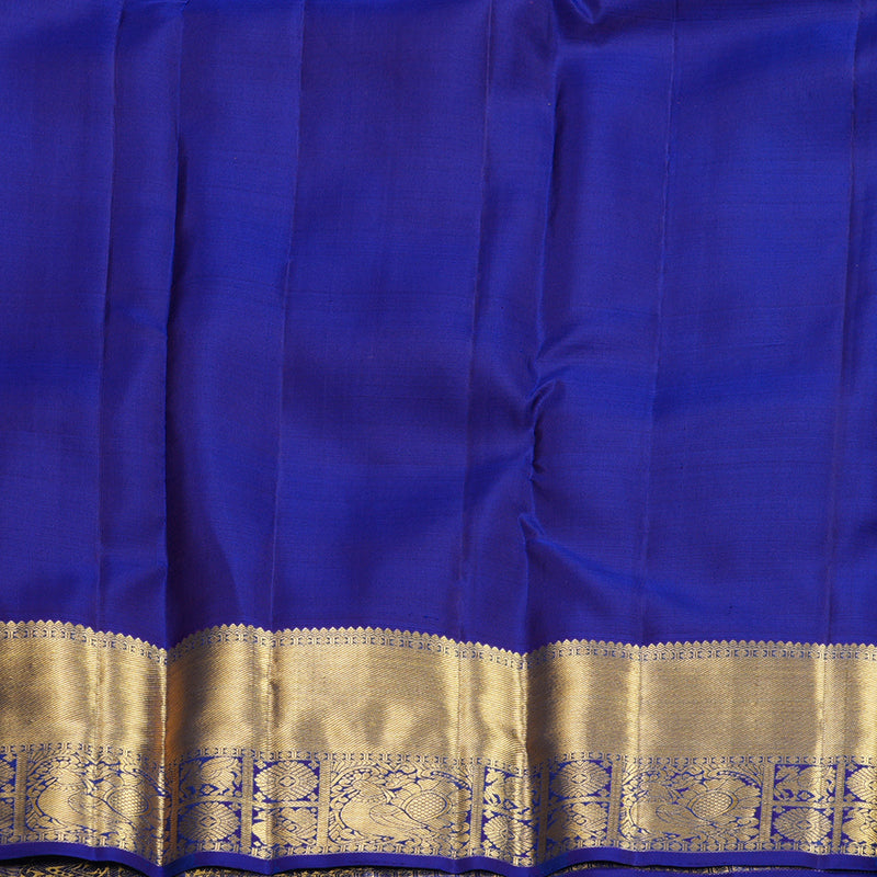 Hayagrivas Handloom MS Blue Kanjivaram Silk Saree KBF656G7-7