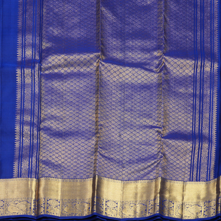 Hayagrivas Handloom MS Blue Kanjivaram Silk Saree KBF656G7-7