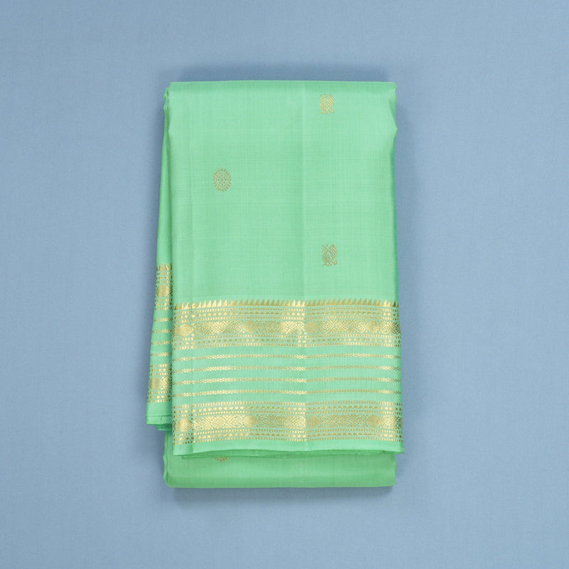 Hayagrivas Handloom Pastel Green Kanjivaram Silk Saree KBF656G7-8