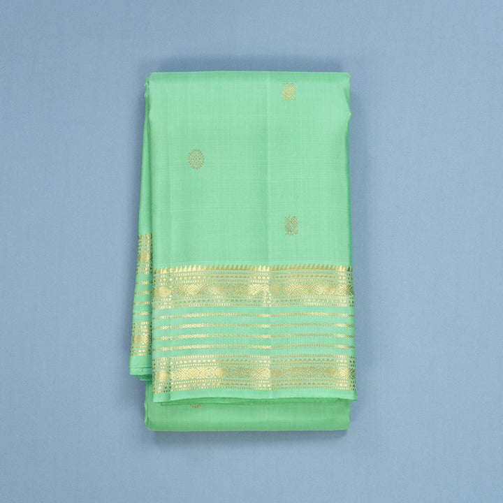 Hayagrivas Handloom Pastel Green Kanjivaram Silk Saree KBF656G7-8