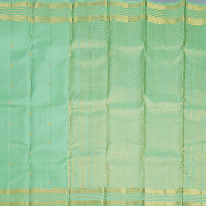 Hayagrivas Handloom Pastel Green Kanjivaram Silk Saree KBF656G7-8