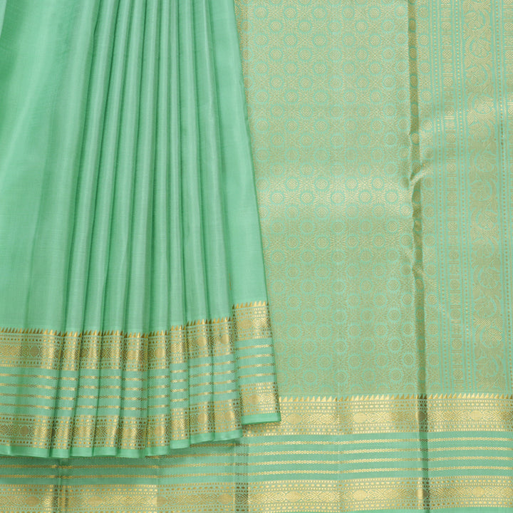 Hayagrivas Handloom Pastel Green Kanjivaram Silk Saree KBF656G7-8