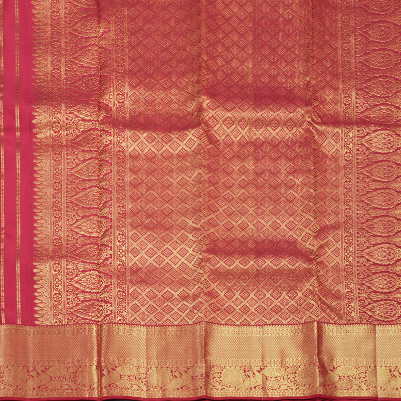 Hayagrivas Handloom Red Kanjivaram Silk Saree KBF656G7-9