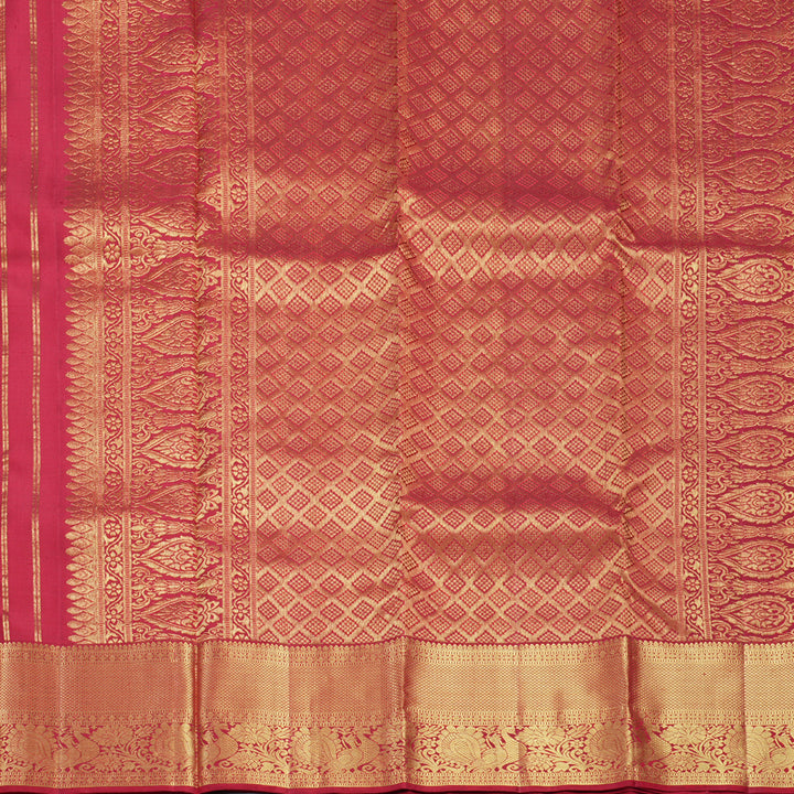 Hayagrivas Handloom Red Kanjivaram Silk Saree KBF656G7-9