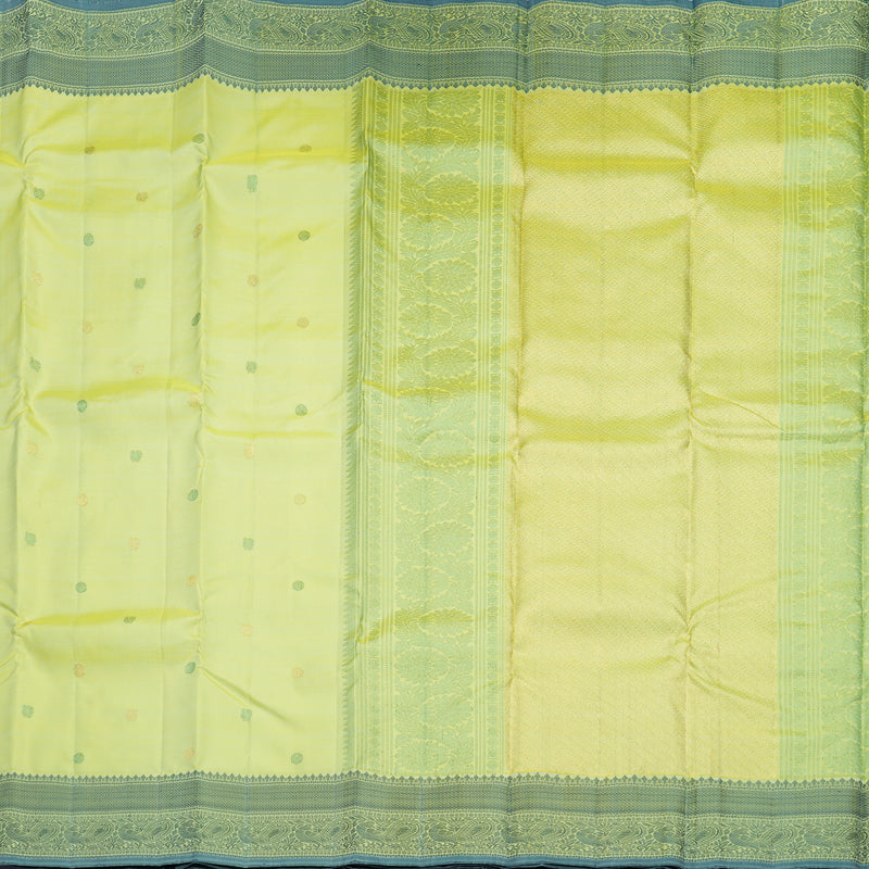 Hayagrivas Handloom Neon Green Kanjivaram Silk Saree KBF656G8-3