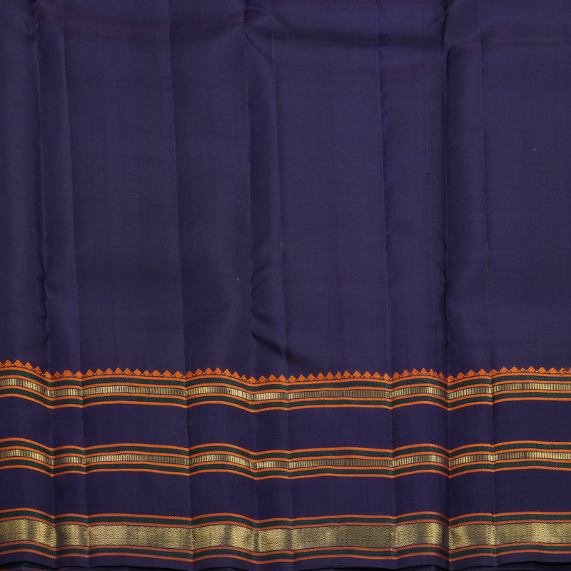 Hayagrivas Handloom Midnight Blue Kanjivaram Silk Saree KBF656G9-2