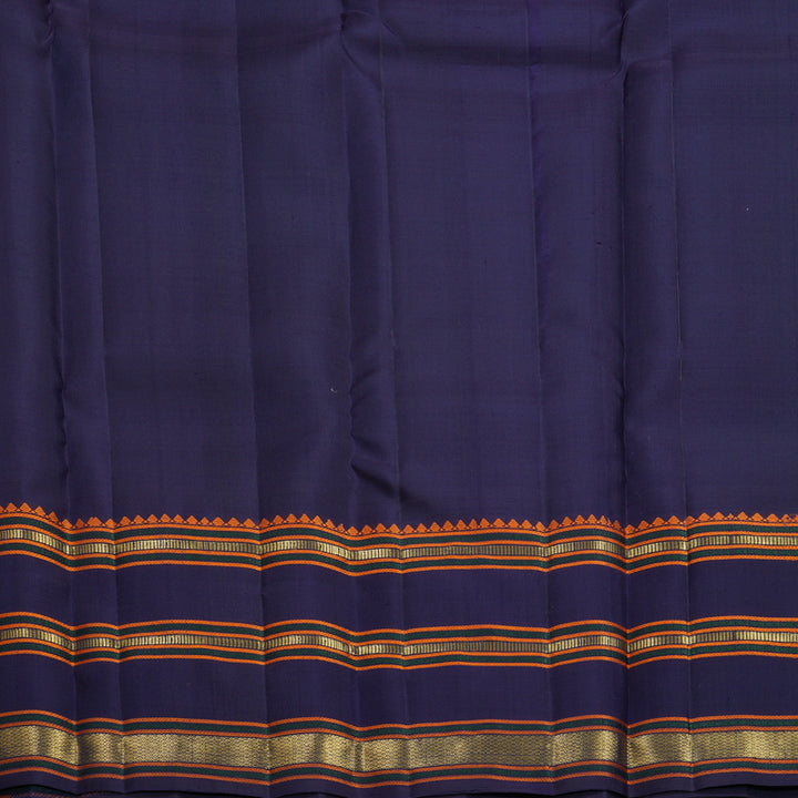 Hayagrivas Handloom Midnight Blue Kanjivaram Silk Saree KBF656G9-2