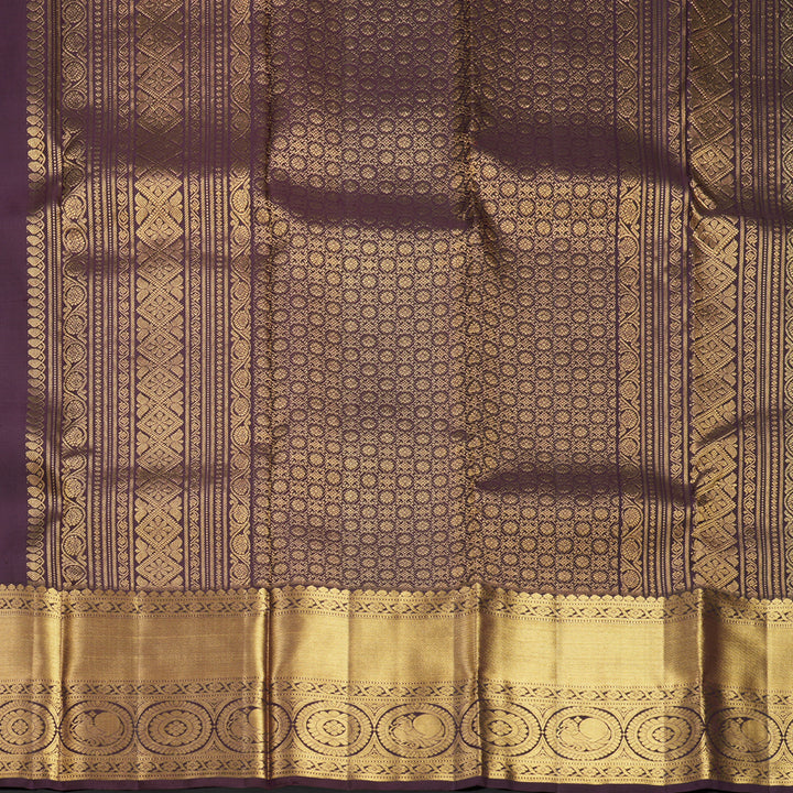 Hayagrivas Handloom Brinjal Purple Kanjivaram Silk Saree KBF656G9-5