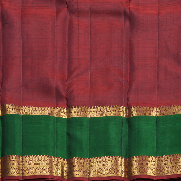 Hayagrivas Handloom Black Kanjivaram Silk Saree with Bottle Green Border KBF656G9-8