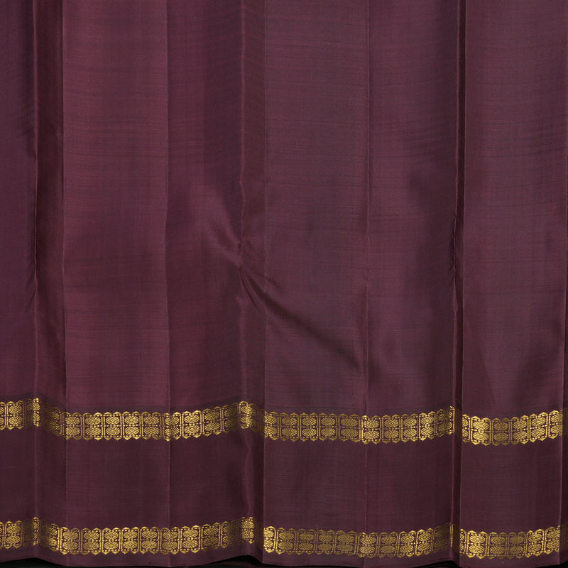 Hayagrivas Handloom Multicolour Checks Kanjivaram Silk Saree with Wine Maroon Border KBF659G1-1