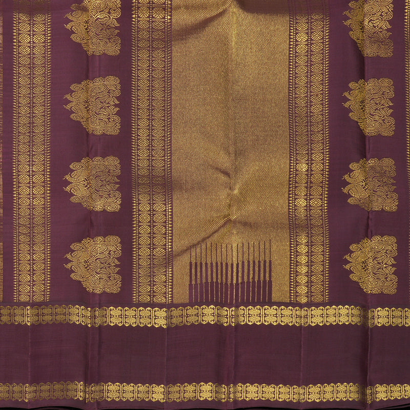 Hayagrivas Handloom Multicolour Checks Kanjivaram Silk Saree with Wine Maroon Border KBF659G1-1