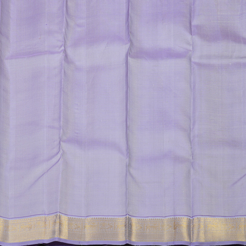 Hayagrivas Handloom Wine Purple Kanjivaram Silk Saree with Lavendar Border KBF65D3-1