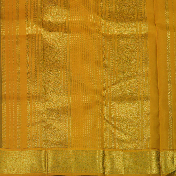 Hayagrivas Handloom Kanchana Brown Kanjivaram Silk Saree with Mustard Border KBF65D3-4