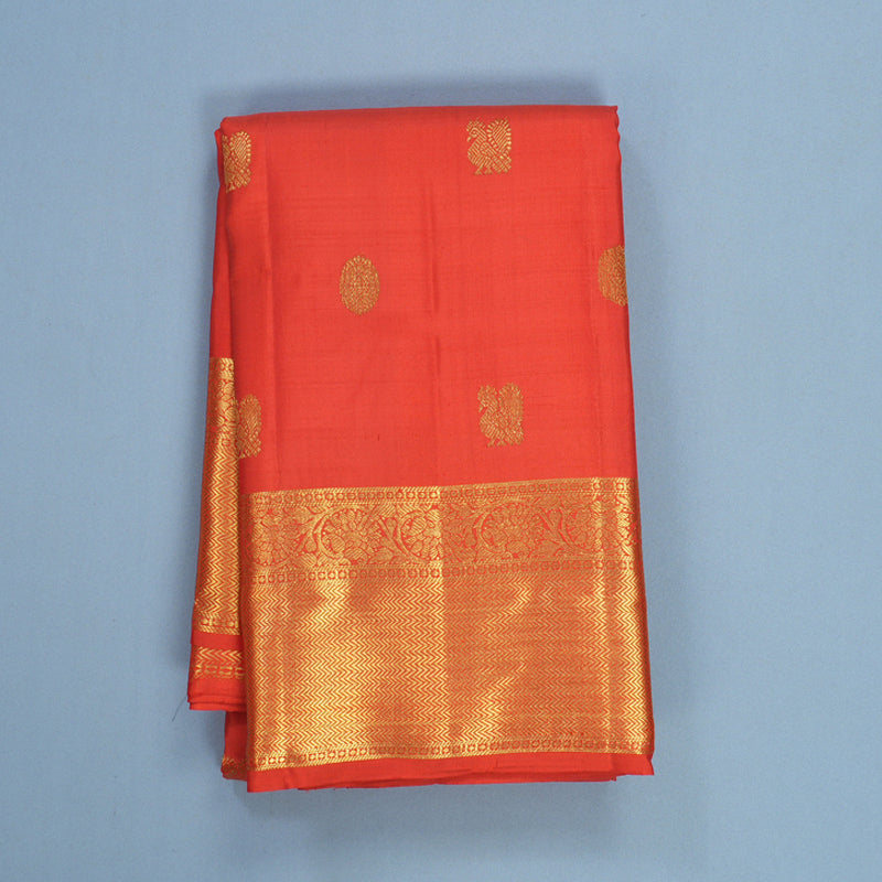 Hayagrivas Handloom Red Kanjivaram Silk Saree KBF665G2-1
