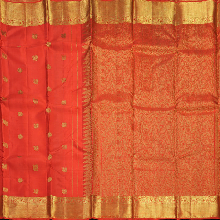 Hayagrivas Handloom Red Kanjivaram Silk Saree KBF665G2-1