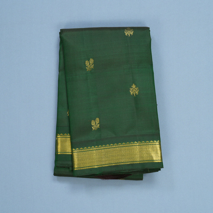 Hayagrivas Handloom Bottle Green Kanjivaram Silk Saree KBF665G2-2