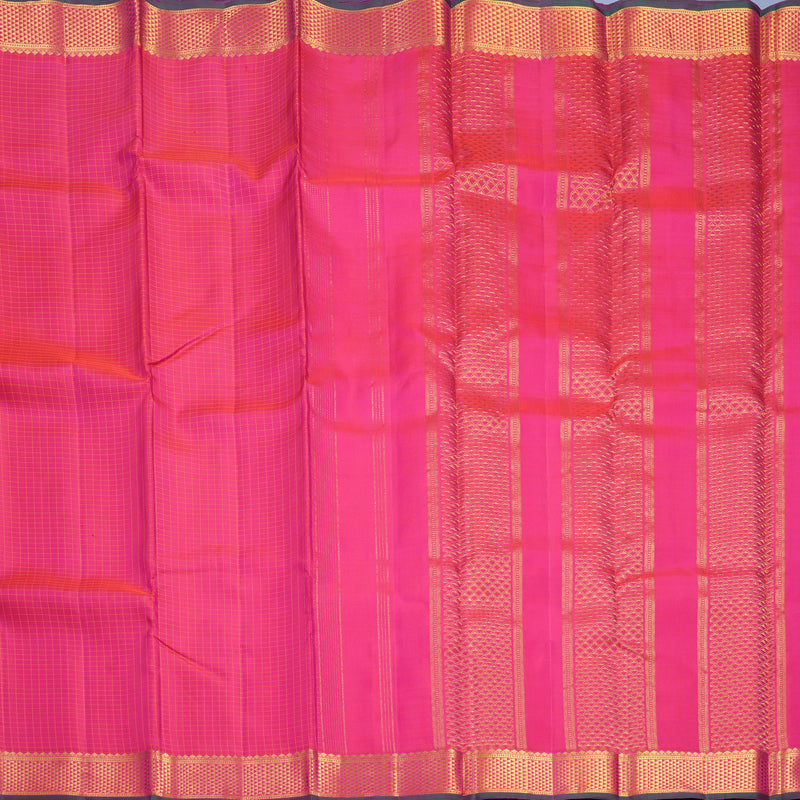 Hayagrivas Handloom Pink Kanjivaram Silk Saree KBF665G2-4