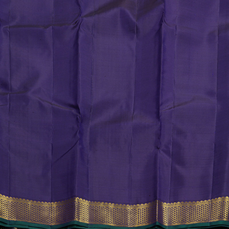 Hayagrivas Handloom Midnight Blue Kanjivaram Silk Saree KBF665G2-5