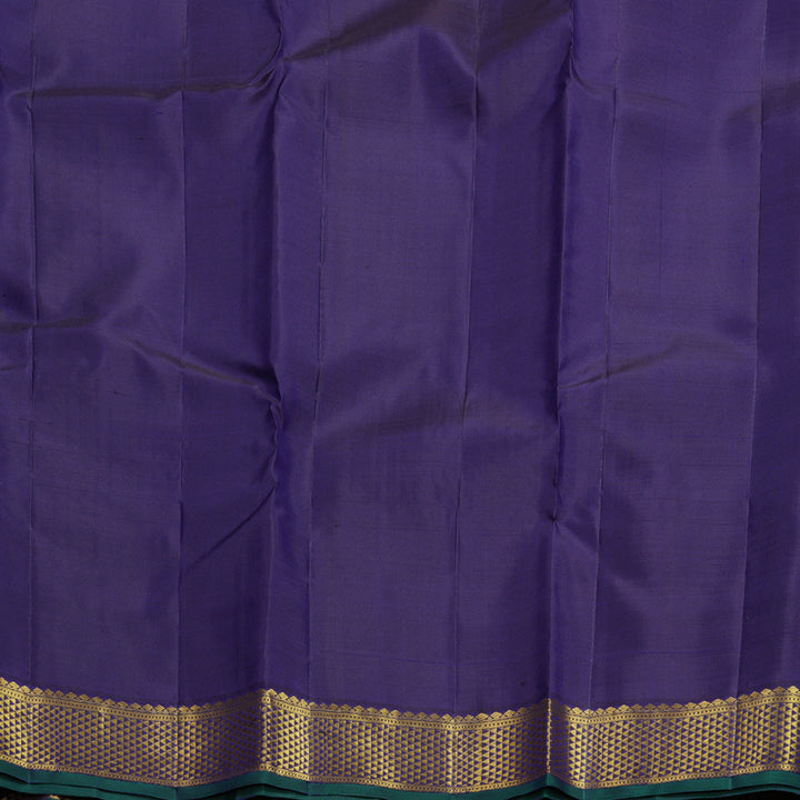 Hayagrivas Handloom Midnight Blue Kanjivaram Silk Saree KBF665G2-5