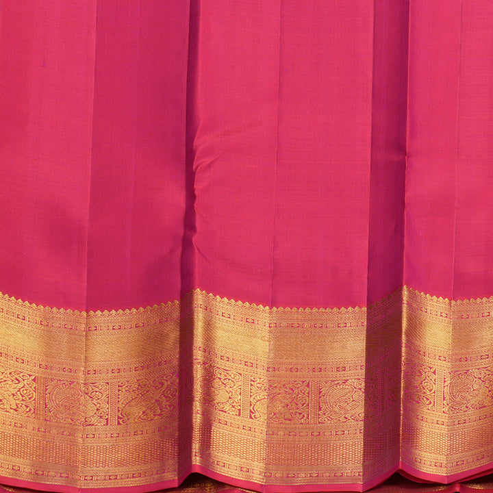 Hayagrivas Handloom Mayilkazhuthu Kanjivaram Silk Saree with Pink Border KBF602G1-1