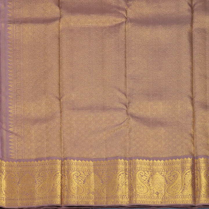 Hayagrivas Handloom Baby Pink Kanjivaram Silk Saree with Dusky Onion Pink Border KBF666G3-2`