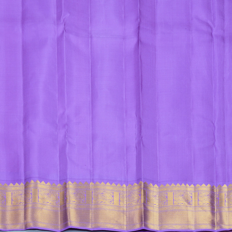 Hayagrivas Handloom Peach Pink Kanjivaram Silk Saree with Lavender Border KBF666G3-4