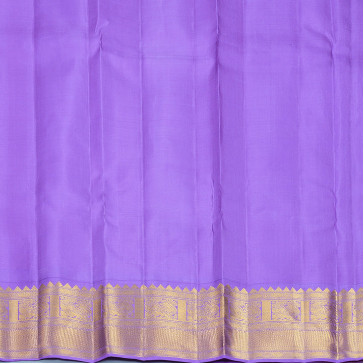 Hayagrivas Handloom Peach Pink Kanjivaram Silk Saree with Lavender Border KBF666G3-4