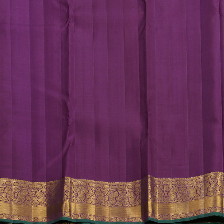 Hayagrivas Handloom Lilac Kanjivaram Silk Saree with Plum Purple Border KBF666G6-1