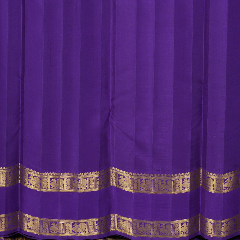 Hayagrivas Handloom Red Kanjivaram Silk Saree with Purple Border KBF668G2-1