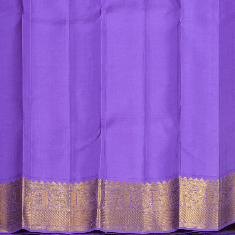 Hayagrivas Handloom Rose Pink Kanjivaram Silk Saree with Purple Border KBF668G3-5