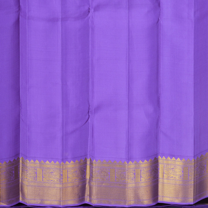 Hayagrivas Handloom Rose Pink Kanjivaram Silk Saree with Purple Border KBF668G3-5
