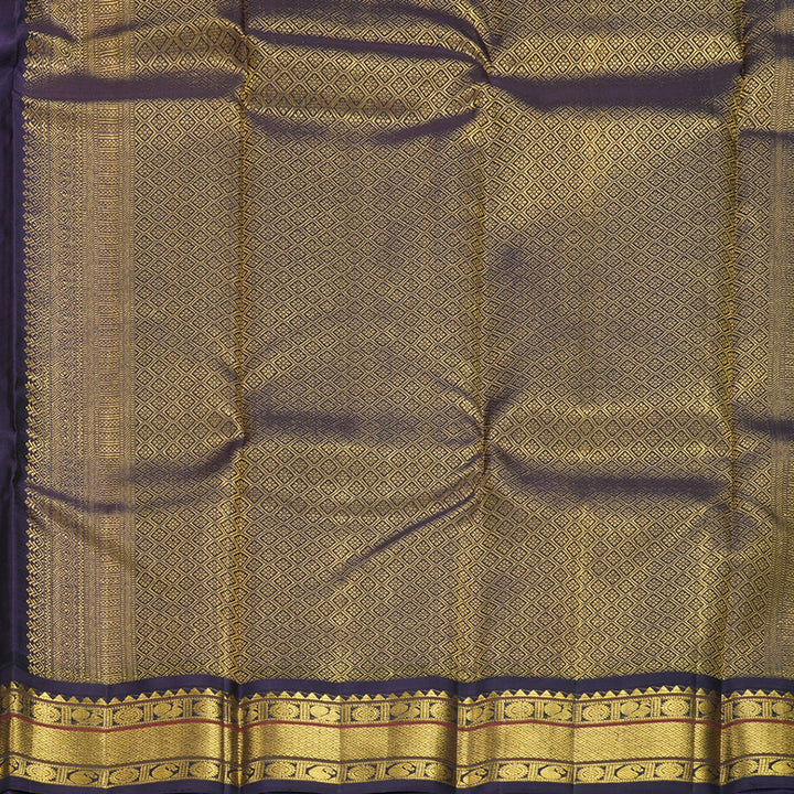 Hayagrivas Handloom Mango Yellow Kanjivaram Silk Saree with Nagapazham Border KBF669G11-1